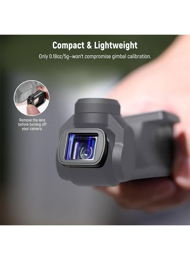 نيوير عدسة NEEWER 1.2X زرقاء أنامورفية متوافقة مع DJI Osmo Pocket 3 ومجموعة الملحقات Creator Combo، شاشة كبيرة ذات تأثير سينمائي أزرق، عدسة زجاجية بصرية مغناطيسية عالية الدقة للفيديو - Image 4